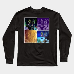 Seahorses Collage Long Sleeve T-Shirt